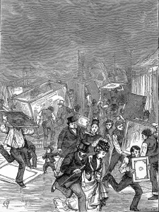 Doors Prints: The Burning of the Alexandra Palace, 1873