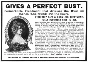 Toilet Prints: Bust developer advertisement, 1903