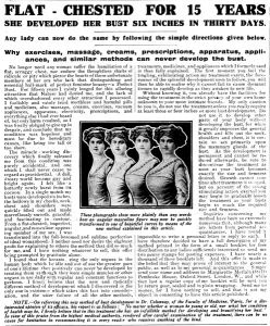 December Prints: Bust Enhancement Advertisement, 1916