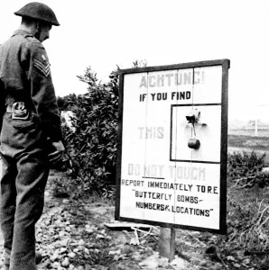 Report Prints: Butterfly Bombs Warning Notice, Italy, 1944