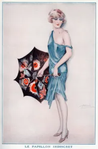 Slip Prints: Butterfly on her shoulder by Suzanne Meunier