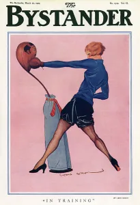 Flappers Prints: Bystander cover 1929 - In Training - Boxing woman