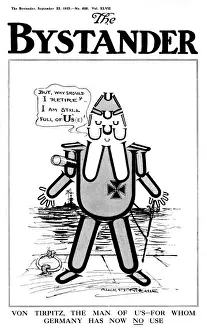 Letters Prints: Bystander cover - Caricature of Von Tirpitz by Alick Ritchie