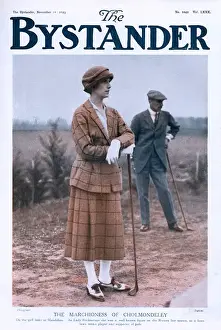 Course Prints: Bystander cover - Marchioness of Cholmondeley plays golf