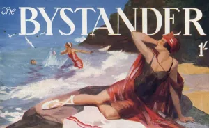 Vacation Prints: Bystander masthead design, 1927 - Beach scene