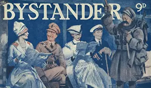 Characters Prints: Bystander masthead featuring Old Bill by Bruce Bairnsfather