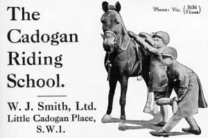Ponies Prints: Cadogan Riding School advertisement