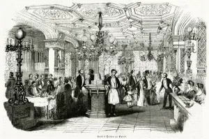 Cafe Prints: Cafe D Orsay or Trois Freres Provencaux, Paris 1846