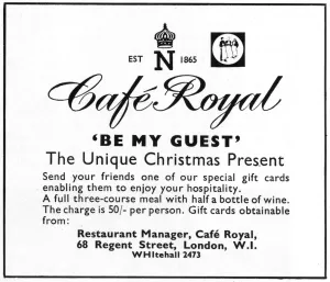 Cafe Prints: Cafe Royal advert