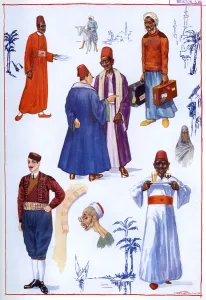 Cairo Prints: Cairo Characters, ministers to the travellers comfort