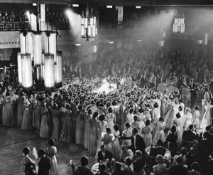 Charlotte Prints: The cake surrounded at Queen Charlottes Ball, 1938