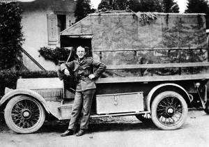 Landscape Prints: Camoflagued ambulance