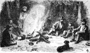 Camp Prints: Camp Fire, Yellowstone National Park, 1883