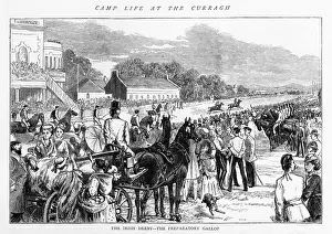 Crowd Prints: Camp Life at The Curragh - Irish Derby - Preparatory Gallop