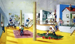 Biggest Prints: Canberra: tourist class playroom