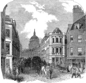 1854 Prints: Cannon Street, London, 1854