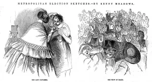 Prints of The lady canvasser and the show of hands Date: 1847 February Prints: CANVASSER / SHOW OF HANDS