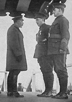 Medal Prints: Captain Angus Buchanan receiving the VC and Military Medal