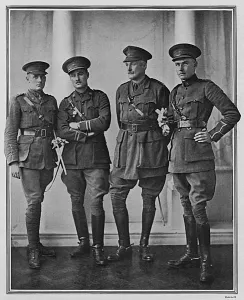 Canadians Prints: Captain Critchley and his three sons, WW1