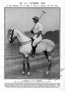 Mounted Prints: Captain Leslie Cheape, polo player