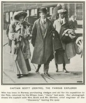 Discovery Prints: Captain Scott returning from a shopping expedition in Norway
