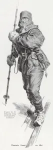 Explorers Prints: Captain Scott on ski