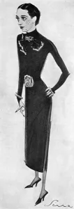 Schiaparelli Prints: Caricature of Elsa Schiaparelli