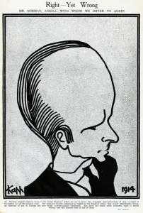 Prize Prints: Caricature of Norman Angell, writer and politician