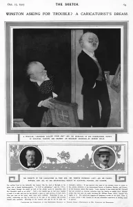 Edmund Prints: Caricature of Winston Churchill and Francis Howard