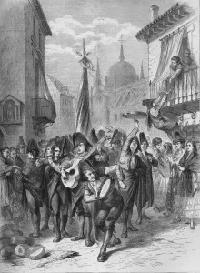 Spain Prints: Carnival in a Spanish town