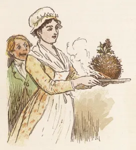 Cook Prints: Carrying Flaming Pudding