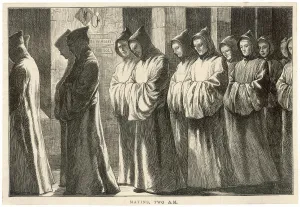 Religion Prints: Carthusian monks process to matins at 2 am