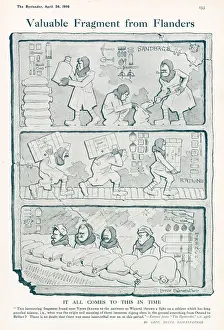 Bruce Prints: Cartoon by Bruce Bairnsfather in the style of Egyptian Hieroglyphs