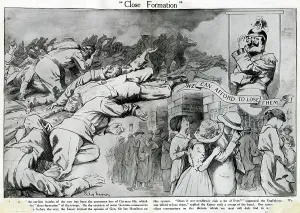 Field Prints: Cartoon, Close Formation, WW1
