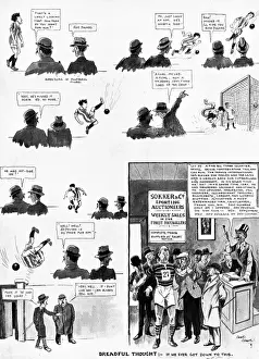 1919 Prints: Cartoon Depicting the Problems of Professionalism in Footbal