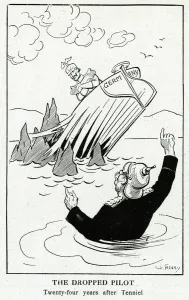 Kaiser Prints: Cartoon, The Dropped Pilot, WW1