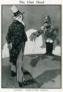 Kaiser Prints: Cartoon, The Glad Hand, WW1