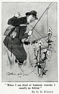 Fishing Prints: Cartoon, When I am tired of business worries