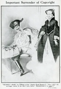 Table Prints: Cartoon, Important Surrender of Copyright, WW1
