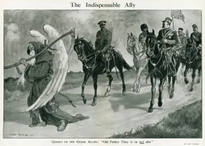 Mounted Prints: Cartoon, The Indispensable Ally, WW1