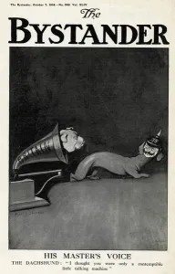 Kaiser Prints: Cartoon, His Masters Voice, WW1