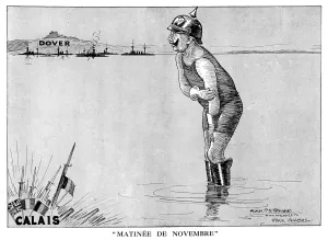 Guarding Prints: Cartoon, Matinee de Novembre, WW1