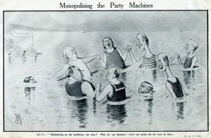 Huts Prints: Cartoon, Monopolising the Party Machines