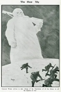 Winter Prints: Cartoon, The New Ally, WW1