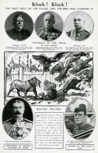 Strategy Prints: Cartoon and portraits, Kluck! Kluck!, WW1