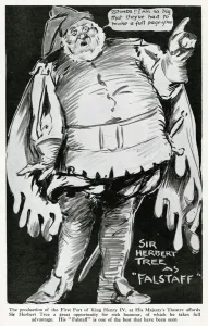 Majesty Prints: Cartoon, Sir Herbert Tree as Falstaff