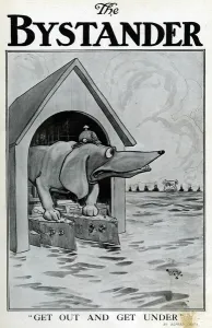 Warships Prints: Cartoon, Get Out and Get Under, WW1