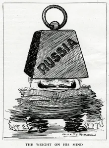 Weight Prints: Cartoon, The Weight On His Mind, WW1