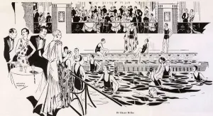 Mckie Prints: The Casino at Dinard, with swimming pool