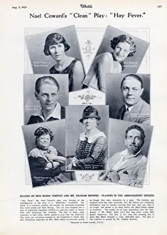 Anne Prints: The cast of Hay Fever, described as Noel Cowards Clean Play by The Sketch